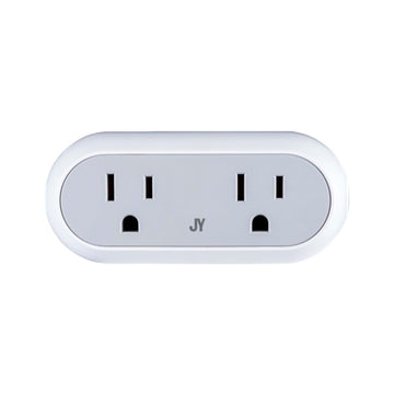 Smart Dual Plug - WiFi Remote App Control for Lights & Appliances; Compatible with Alexa and Google Home Assistant - JONATHAN Y